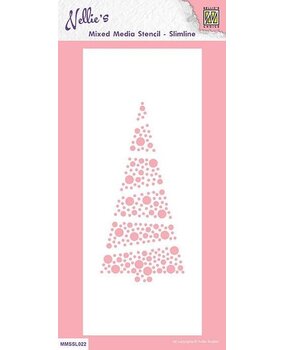 Nellie Snellen Mixed Media Stencil Slimline X-mas Tree (MMSSL-022) (OUTLET)