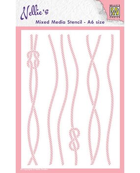 Nellie Snellen Mixed Media Stencil A6 Rope (MMSA6-018) (OUTLET)