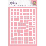 Nellie Snellen Mixed Media Stencil A6 Rectangles (MMSA6-008) (OUTLET)