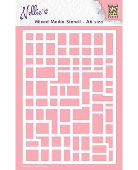 Nellie Snellen Mixed Media Stencil A6 Rectangles (MMSA6-008) (OUTLET)