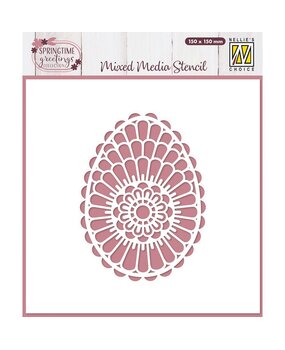 Nellie Snellen Mixed Media Stencil Scandinavian Egg (MMS4K-085) (OUTLET)