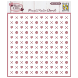 Nellie Snellen Mixed Media Stencil Hugs & Kisses (MMS4K-083) (OUTLET)