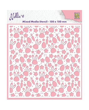 Nellie Snellen Mixed Media Stencil Bunny's Carrots (MMS4K-062) (OUTLET)