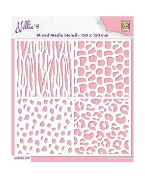 Nellie Snellen Mixed Media Stencil Animal Prints (MMS4K-058) (OUTLET)