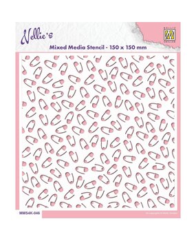 Nellie Snellen Mixed Media Stencil Safety Pins (MMS4K-046) (OUTLET)