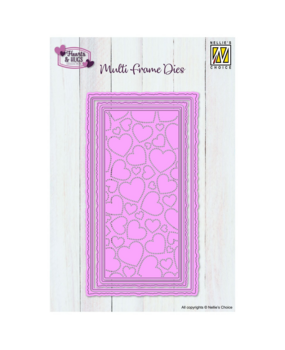 Nellie Snellen Multi Frame Mini Slimline Cutting Die Hearts (MFD169) (OUTLET)