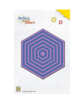 Nellie Snellen Nellie's Multi Frame Dies Straight Hexagon (MFD059) (OUTLET)