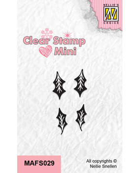 Nellie Snellen Holly Leaves Clear Stamps Mini (MAFS029) (OUTLET)