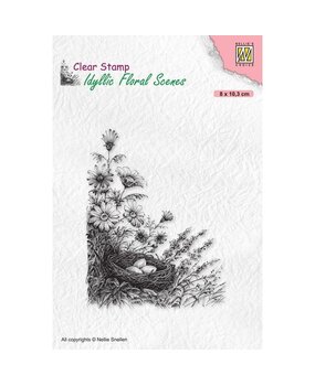 Nellie Snellen Idyllic Floral Scenes Clear Stamps Bird`s Nest (IFS032) (OUTLET)