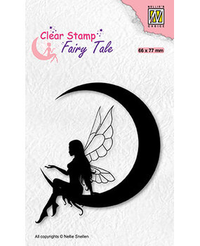 Nellie Snellen Fairy Tale Clear Stamps Elf on Moon (FTCS036) (OUTLET) Nellie Snellen Fairy Tale Clear Stamps Elf on Moon (FTCS036) (OUTLET)