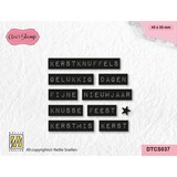 Nellie Snellen Clear Stamp Tekst Kerstknuffels Typed (DTCS037) (OUTLET)