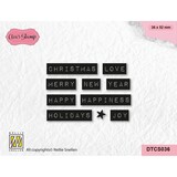 Nellie Snellen Clear Stamp Tekst Christmas Love Typed (DTCS036) (OUTLET)