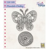 Nellie Snellen Mandala Paisley Clear Stamps Butterfly (CSMAN011) (OUTLET)