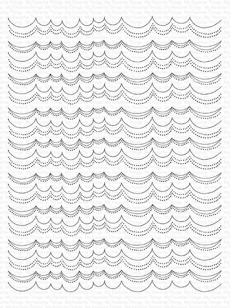 My Favorite Things Scallop Stripe Clear Stamps (SY-33) (OUTLET)