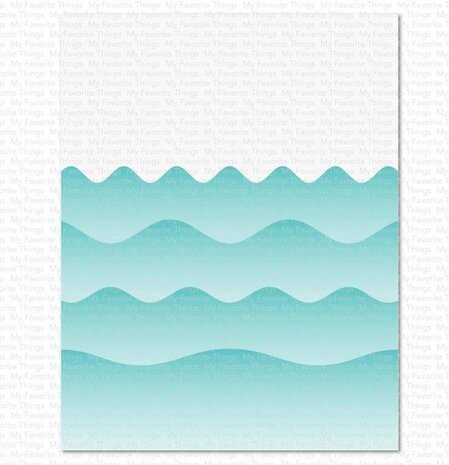 My Favorite Things Summer Waves Stencil (ST-159) (OUTLET)