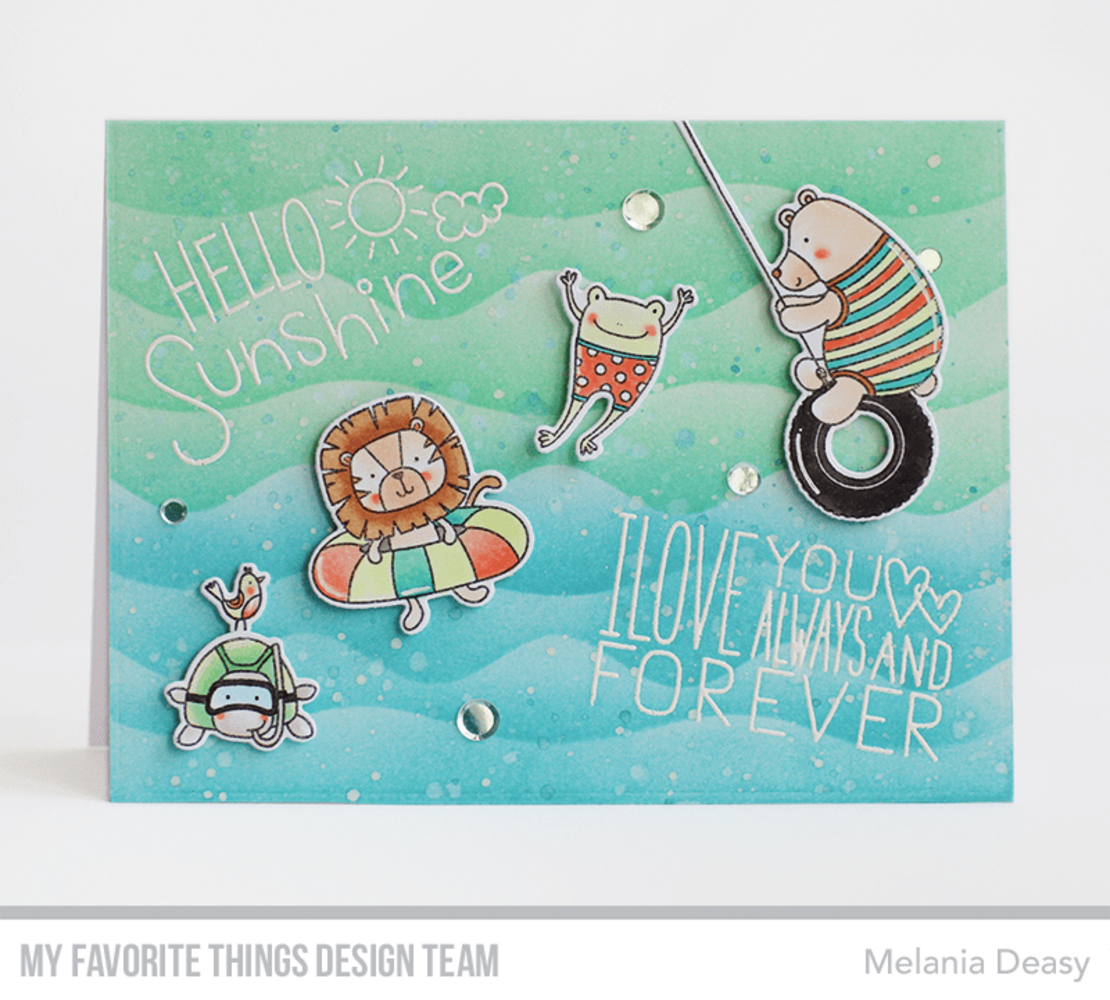 My Favorite Things Summer Waves Stencil (ST-159) (OUTLET)