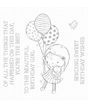 My Favorite Things Beautiful Birthday Girl Clear Stamps (RAM-018) (OUTLET)