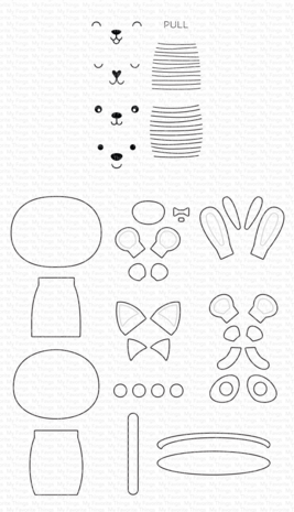 My Favorite Things Pop-Up Pals Die-namics and Stamp Set (MFT-2530) (OUTLET)