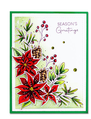 My Favorite Things Pretty Poinsettias Clear Stamps (DBD-002) (OUTLET)