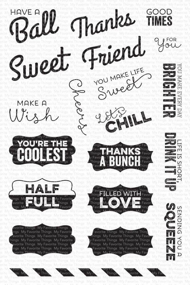 My Favorite Things Mason Jar Labels Clear Stamps (CS-765) (OUTLET)