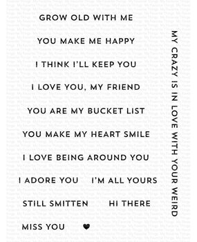 My Favorite Things Itty Bitty Love Notes Clear Stamps (CS-753) (OUTLET)