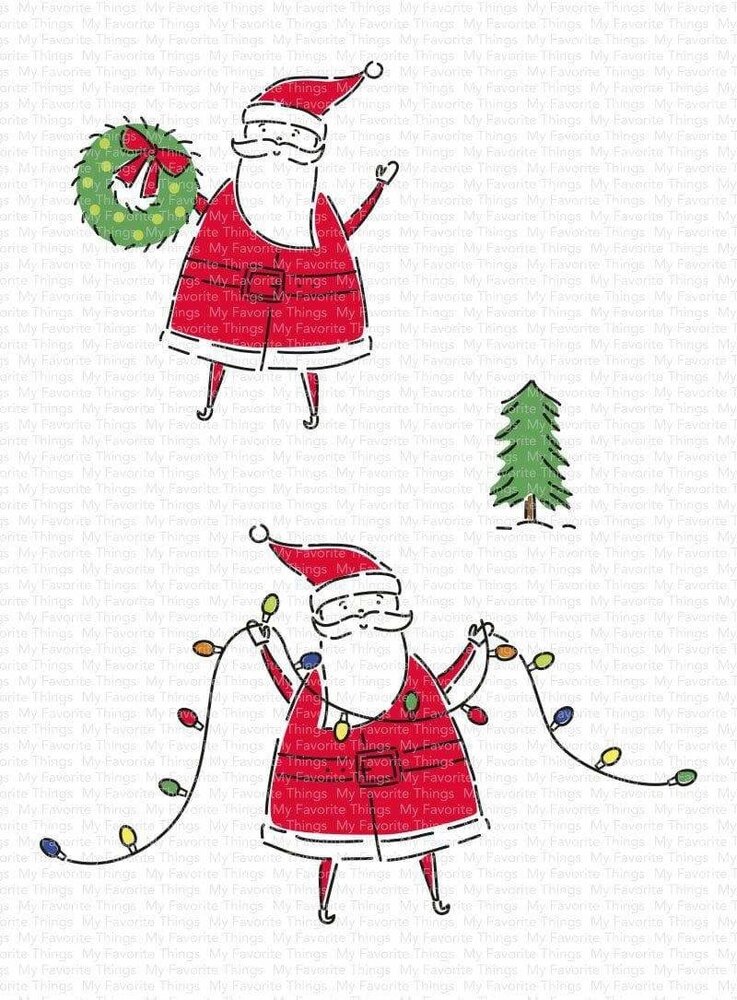 My Favorite Things Santa Sends His Love Clear Stamps (CS-597) (OUTLET)