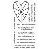 My Favorite Things Heart Burst Hellos Clear Stamps (CS-562) (OUTLET)