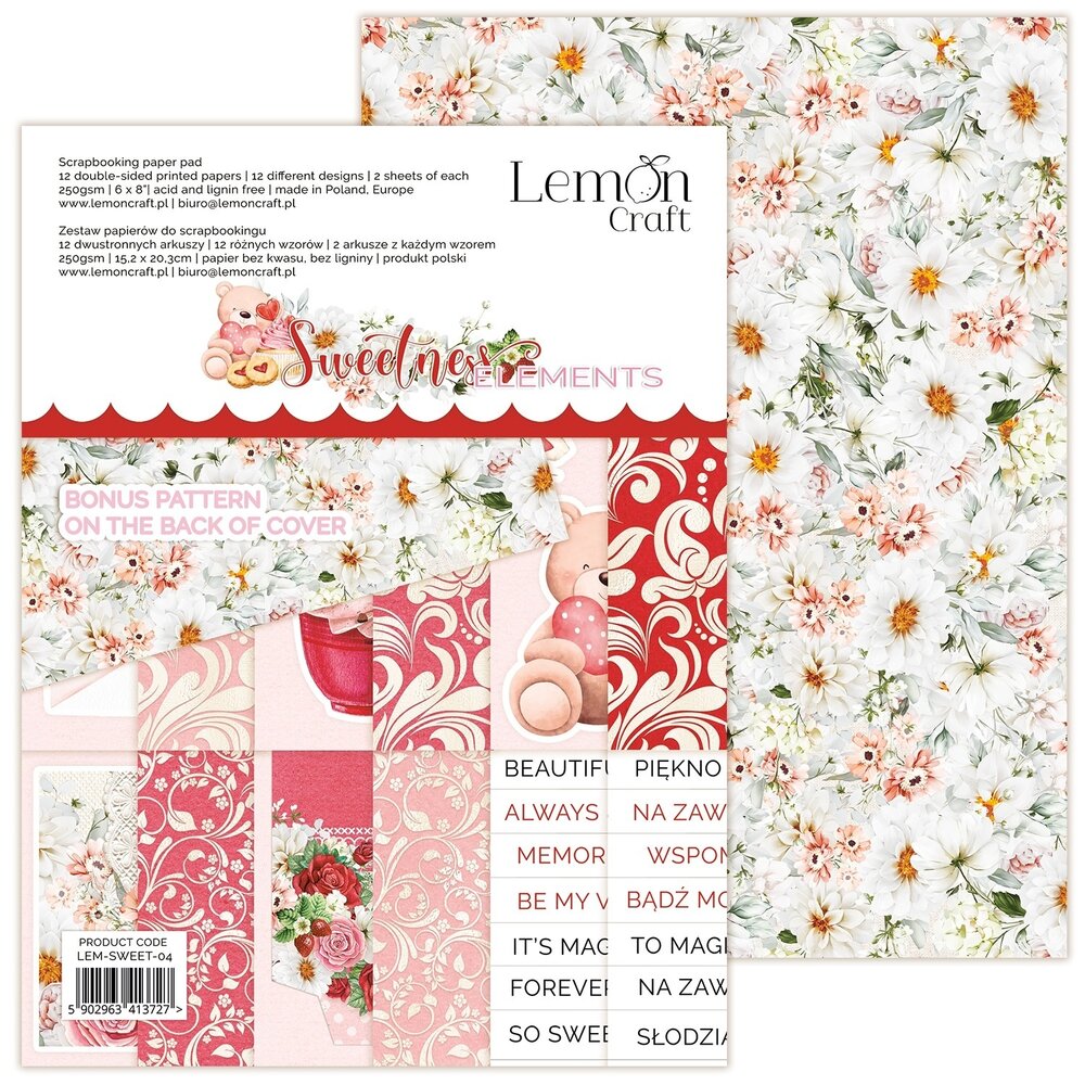 LemonCraft Sweetness Elements 6x8 Inch Paper Pad (LEM-SWEET-04) (OUTLET) LemonCraft Sweetness Elements 6x8 Inch Paper Pad (LEM-SWEET-04) (OUTLET)