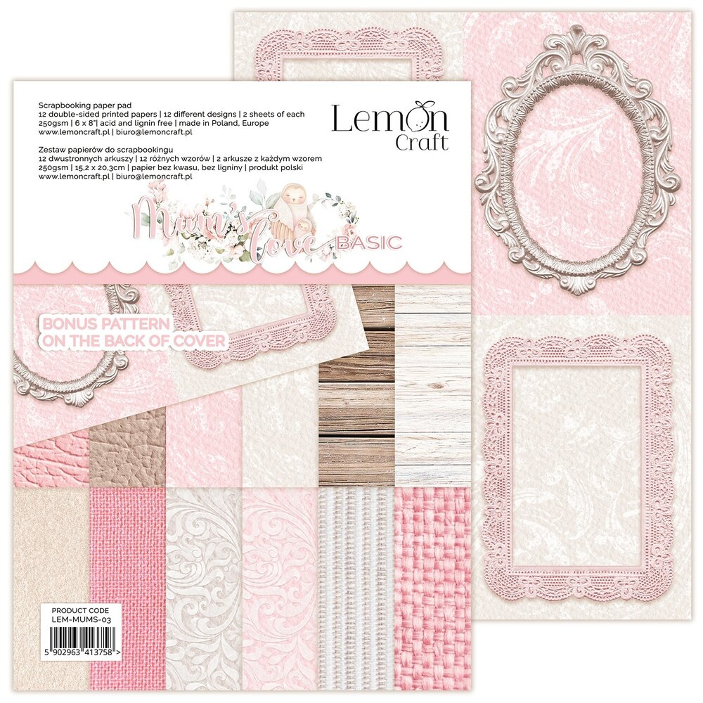 LemonCraft Mums' Love Basic 6x8 Inch Paper Pad (LEM-MUMS-03) (OUTLET)