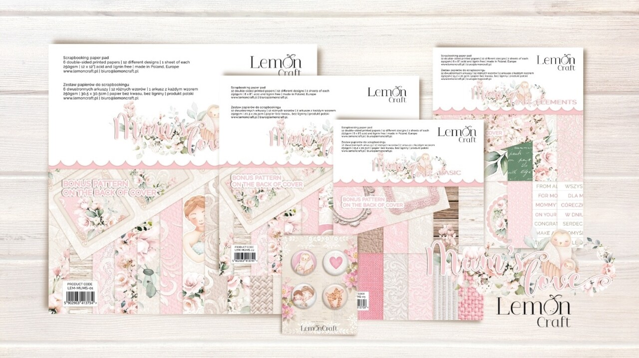 LemonCraft Mums' Love Basic 6x8 Inch Paper Pad (LEM-MUMS-03) (OUTLET)