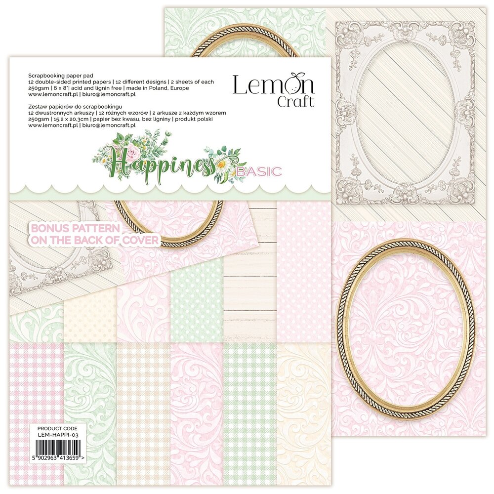 LemonCraft Happiness Basic 6x8 Inch Paper Pad (LEM-HAPPI-03) (OUTLET)