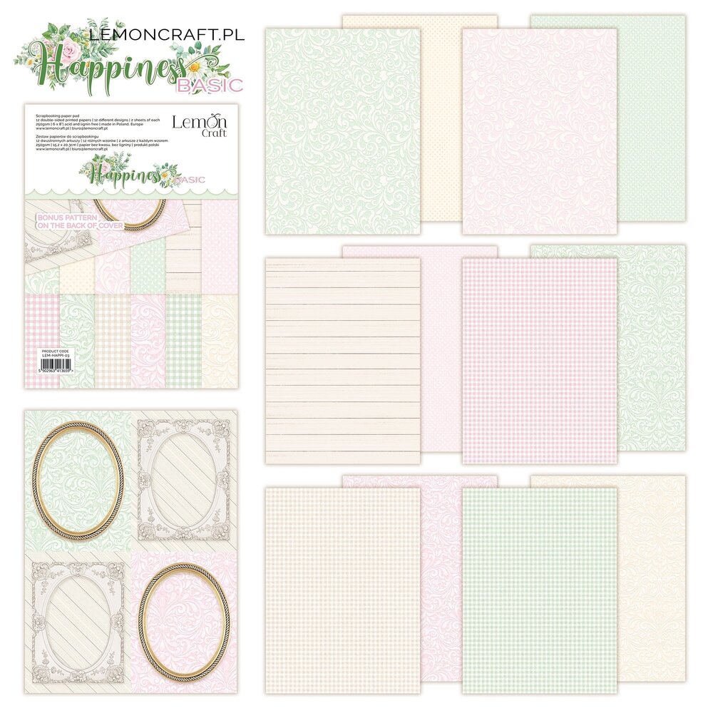 LemonCraft Happiness Basic 6x8 Inch Paper Pad (LEM-HAPPI-03) (OUTLET)
