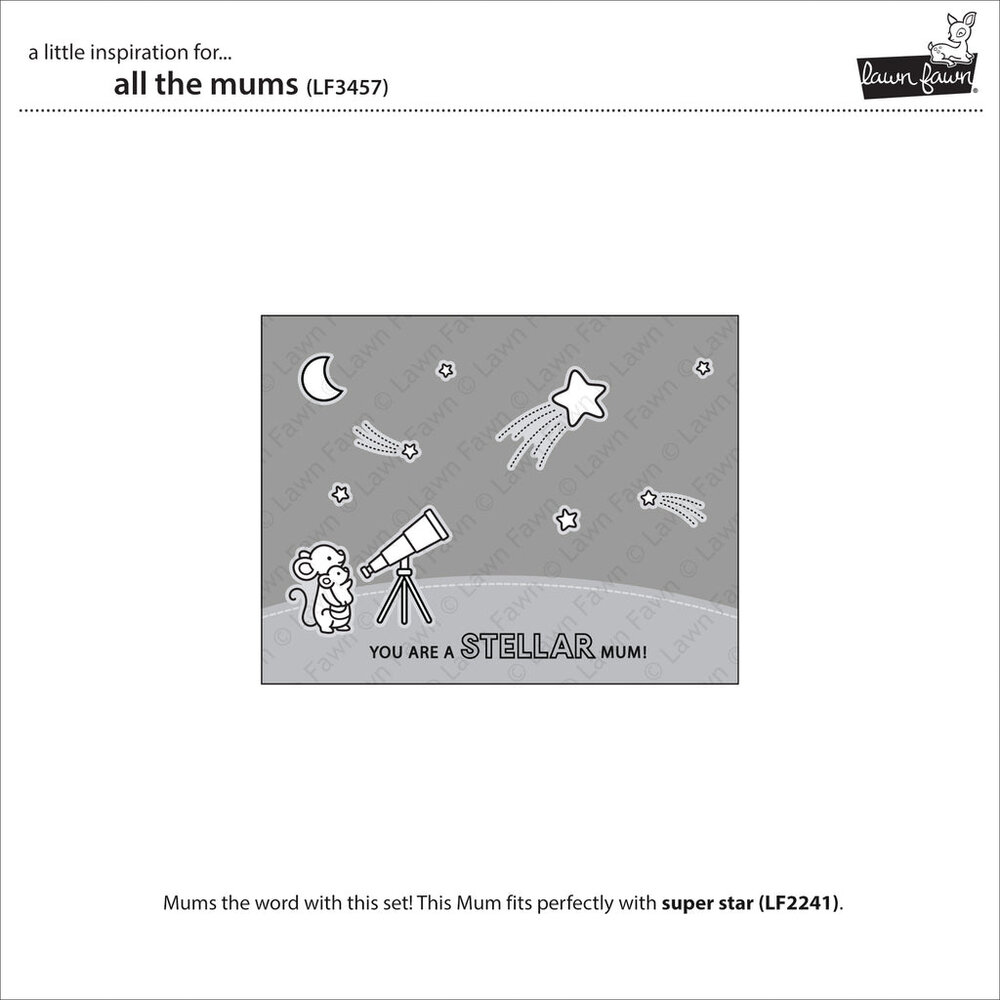 Lawn Fawn All the Mums Clear Stamps (LF3457) (OUTLET) Lawn Fawn All the Mums Clear Stamps (LF3457) (OUTLET)