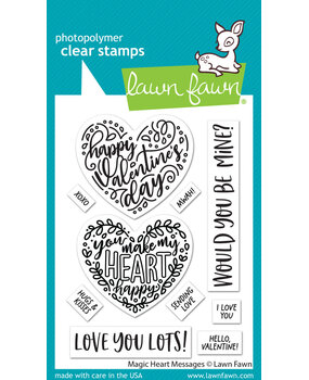 Lawn Fawn Magic Heart Messages Clear Stamps (LF3305) (OUTLET)