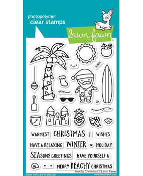 Lawn Fawn Beachy Christmas Clear Stamps (LF2945) (OUTLET)