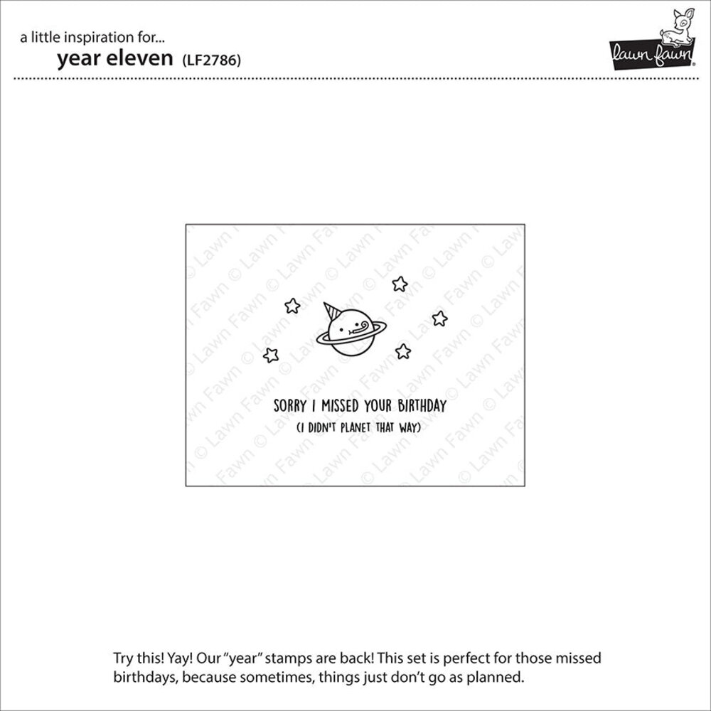 Lawn Fawn Year Eleven Clear Stamps (LF2786) (OUTLET)