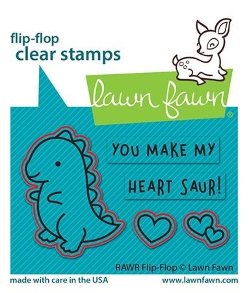 Lawn Fawn RAWR Flip-Flop Dies (LF2742) (OUTLET)