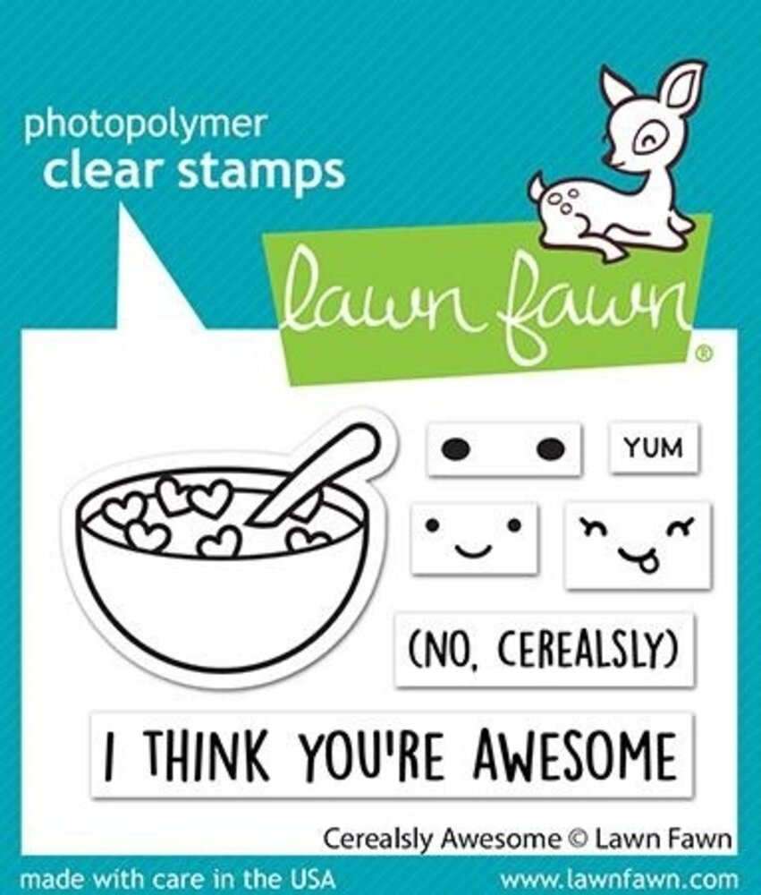 Lawn Fawn Cerealsly Awesome Clear Stamps (LF2730) (OUTLET)