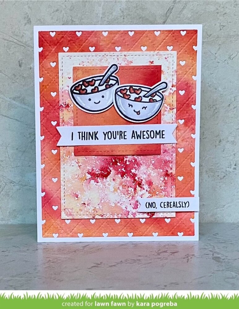 Lawn Fawn Cerealsly Awesome Clear Stamps (LF2730) (OUTLET)