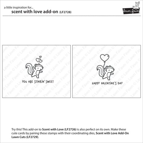 Lawn Fawn Scent With Love Add-On Clear Stamps (LF2728) (OUTLET) Lawn Fawn Scent With Love Add-On Clear Stamps (LF2728) (OUTLET)