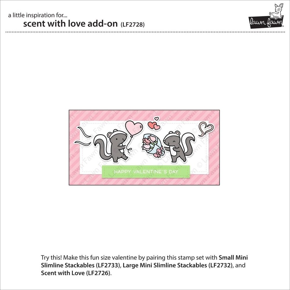 Lawn Fawn Scent With Love Add-On Clear Stamps (LF2728) (OUTLET) Lawn Fawn Scent With Love Add-On Clear Stamps (LF2728) (OUTLET)