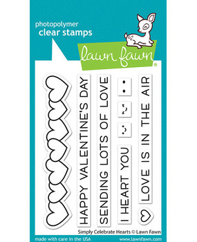 Lawn Fawn Simply Celebrate Hearts Clear Stamps (LF2722) (OUTLET)