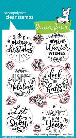 Lawn Fawn Magic Holiday Messages Dies (LF2677) (OUTLET) Lawn Fawn Magic Holiday Messages Dies (LF2677) (OUTLET)