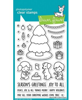 Lawn Fawn Joy To All Clear Stamps (LF2668) (OUTLET)
