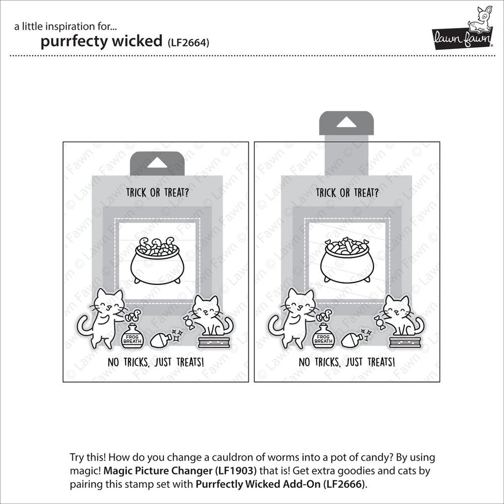 Lawn Fawn Purrfectly Wicked Clear Stamps (LF2664) (OUTLET) Lawn Fawn Purrfectly Wicked Clear Stamps (LF2664) (OUTLET)