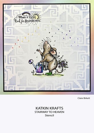 Katkin Krafts Stairway To Heaven 7x7 Inch Stencil (KKST011) (OUTLET) Katkin Krafts Stairway To Heaven 7x7 Inch Stencil (KKST011) (OUTLET)