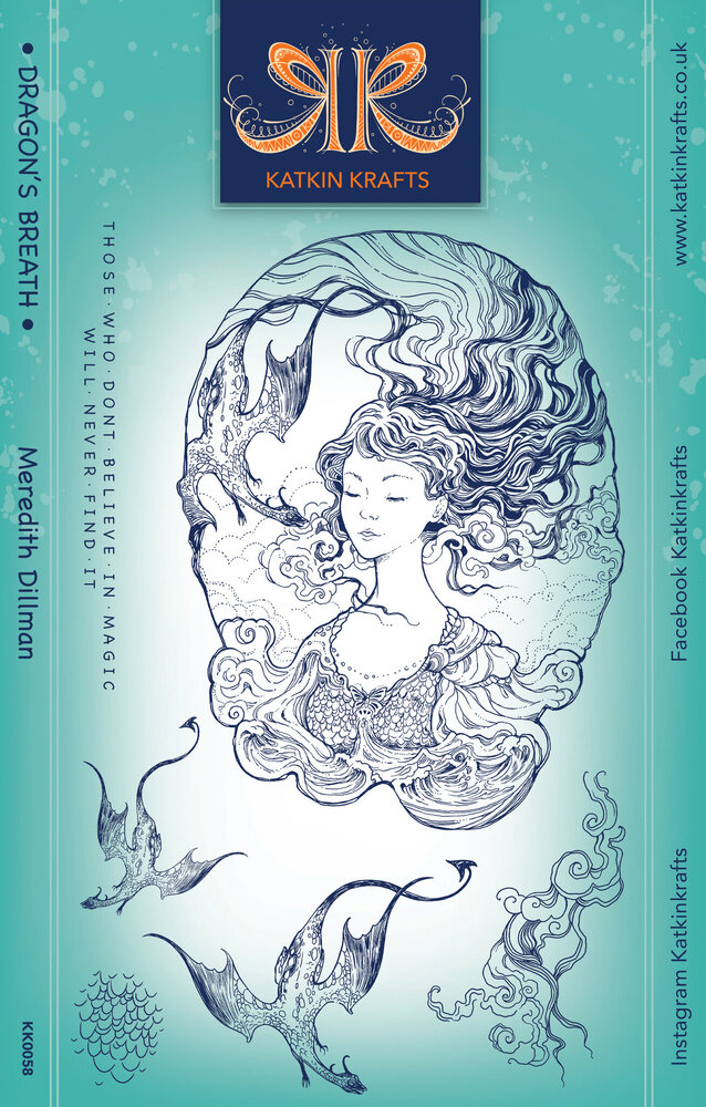 Katkin Krafts Dragon's Breath A5 Clear Stamp Set (KK0058) (OUTLET)