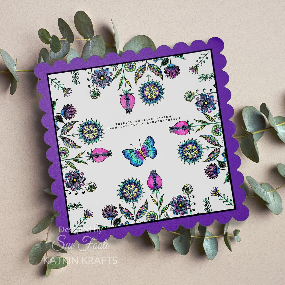 Katkin Krafts Herbaceous Border A5 Clear Stamp Set (KK0056) (OUTLET)