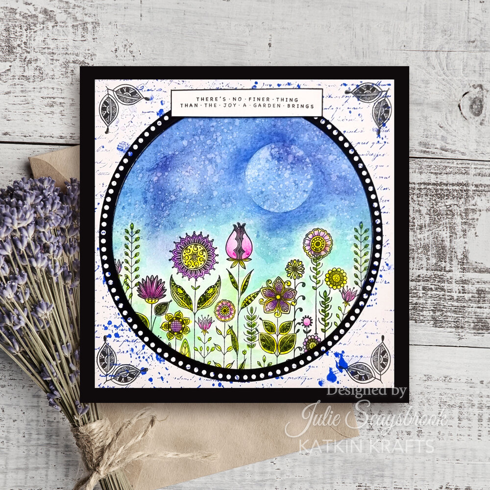 Katkin Krafts Herbaceous Border A5 Clear Stamp Set (KK0056) (OUTLET)