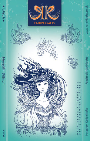 Katkin Krafts Layla A5 Clear Stamp Set (KK0049) (OUTLET)
